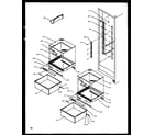 Amana SXD27NL-P1162408WL refrigerator shelving and drawers diagram