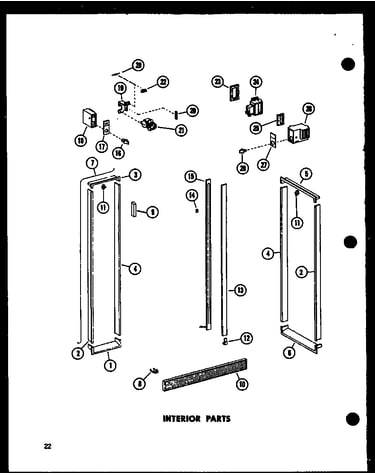 Interior parts (sr25w-c/p60350-39wc) (sr25w/p60350-39w) (sr25w-a/p60350-39wa) (sr25w-l/p60350-38wl) (sr25w-ag/p60350-39wg) (sd25w-c/p60350-40wc) (sd25w/p60350-40w) (sd25w-a/p60350-40wa) (sd25w-l/p60350-40wl) (sd25w-ag/p60350-40wg) (sr22w-c/p60350-42wc) (s