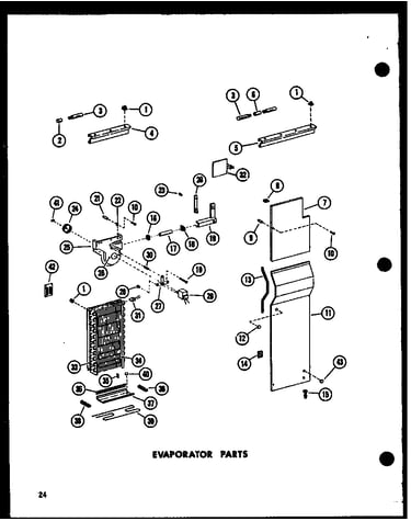 Evaporator parts (sr25w-c/p60350-39wc) (sr25w/p60350-39w) (sr25w-a/p60350-39wa) (sr25w-l/p60350-38wl) (sr25w-ag/p60350-39wg) (sd25w-c/p60350-40wc) (sd25w/p60350-40w) (sd25w-a/p60350-40wa) (sd25w-l/p60350-40wl) (sd25w-ag/p60350-40wg) (sr22w-c/p60350-42wc)