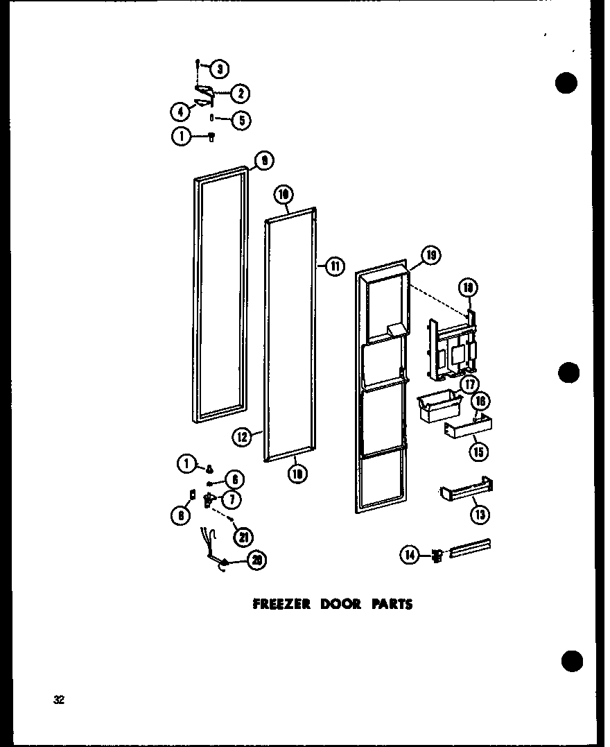 FREEZER DOOR PARTS (SP19W-C/P60350-46WC) (SP19W/P60350-46W) (SP19W-A/P60350-46WA) (SP19W-L/P60350-46WL) (SP19W-AG/P60350-46WG) (SP17W-AG/P60350-50WG) (SP17W/P60350-50W) (SP17W-L/P60350-50WL) (SP17W-C/P60350-50WC) (SP17W-A/P60350-WA) (SP17W/P60350-53W) (SP