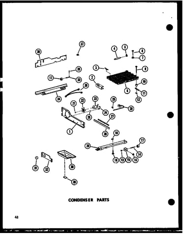 Condenser parts (sp19w-c/p60350-46wc) (sp19w/p60350-46w) (sp19w-a/p60350-46wa) (sp19w-l/p60350-46wl) (sp19w-ag/p60350-46wg) (sp17w-ag/p60350-50wg) (sp17w/p60350-50w) (sp17w-l/p60350-50wl) (sp17w-c/p60350-50wc) (sp17w-a/p60350-wa) (sp17w/p60350-53w) (sp17w