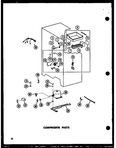 Compressor parts (sp19w-c/p60350-46wc) (sp19w/p60350-46w) (sp19w-a/p60350-46wa) (sp19w-l/p60350-46wl) (sp19w-ag/p60350-46wg) (sp17w-ag/p60350-50wg) (sp17w/p60350-50w) (sp17w-l/p60350-50wl) (sp17w-c/p60350-50wc) (sp17w-a/p60350-wa) (sp17w/p60350-53w) (sp17