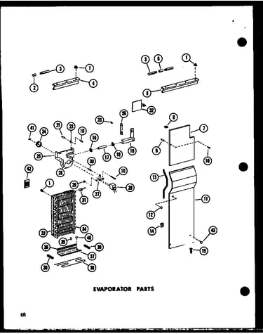 Evaporator parts (sr25w-c/p73320-17wc) (sr25w-a/p73320-17wa) (sr25w-ag/p73320-17wg) (sr25w/p73320-17w) (sr25w-l/p73320-17wl) (sd25w-c/p73320-18wc) (sd25w/p73320-18w) (sd25w-a/p73320-18wa) (sd25w-l/p73320-18wl) (sd25w-ag/p73320-18wg) (sr22w-c/p73320-20wc)