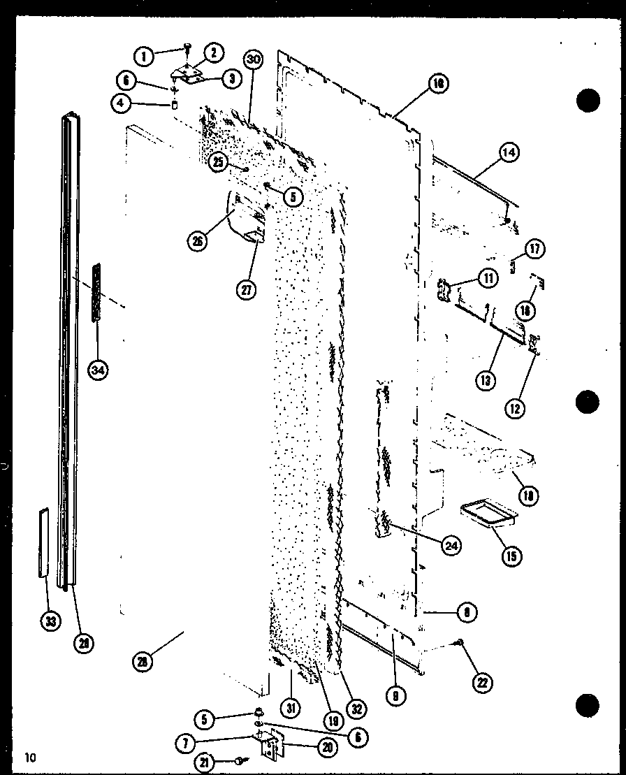 Refrigerator door assembly (sri19f-g/p7700004wg) (sri19f/p7700004w) (sri19f-l/p7700004wl) (sri19f-g/p7700010wg) (sri19f/p7700010w) (sri19f-l/p7700010wl)