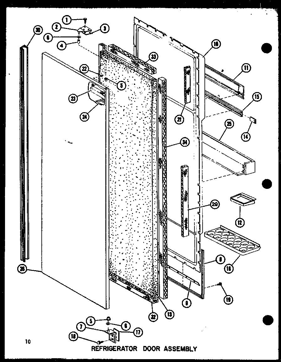 REFRIGERATOR DOOR ASSEMBLY