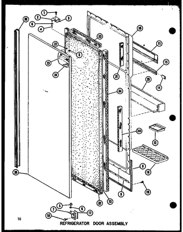 Refrigerator door assembly