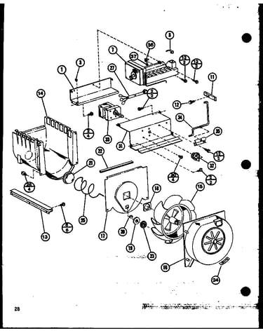 Icemaker/fan, motor