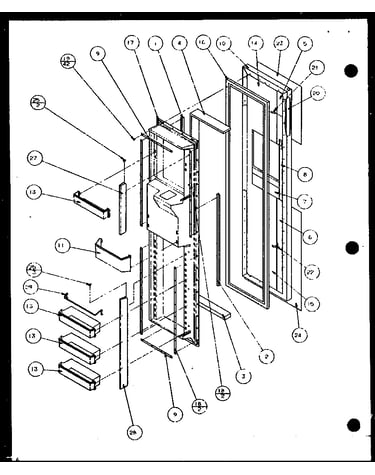Freezer door (sxd20j/p7870123w) (sxd20jp/p7870124w) (sxd20jb/p7870131w)