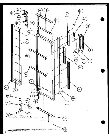 Refrigerator door (sxd20j/p7870123w) (sxd20jp/p7870124w) (sxd20jb/p7870131w)