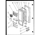 Amana SBD20J-P7870126W refrigerator door (sxd20j/p7870123w) (sxd20jp/p7870124w) (sxd20jb/p7870131w) diagram