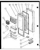 Refrigerator door (sxd20j/p7870123w) (sxd20jp/p7870124w) (sxd20jb/p7870131w)