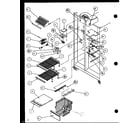 Amana SXD20JB-P7870131W freezer shelving and refrigerator light (sxd20j/p7870123w) (sxd20jp/p7870124w) (sxd20jb/p7870131w) diagram