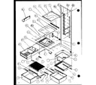 Amana SBD20J-P7870126W refrigerator shelving and drawers (sxd20j/p7870123w) (sxd20jp/p7870124w) (sxd20jb/p7870131w) diagram