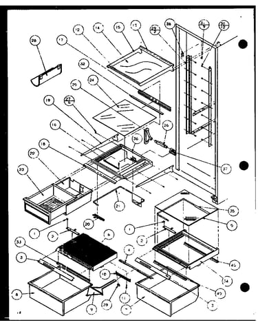 Refrigerator shelving and drawers (sxd20j/p7870123w) (sxd20jp/p7870124w) (sxd20jb/p7870131w)