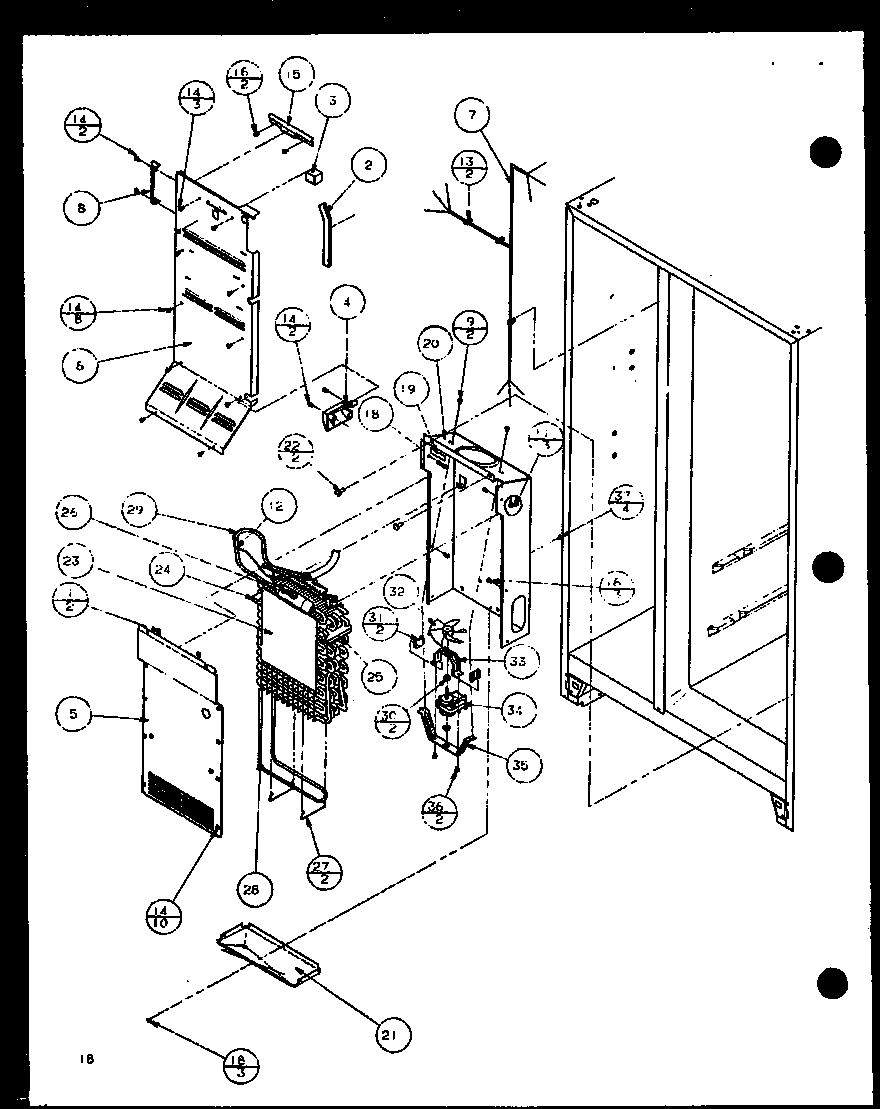 Evaporator and air handling (sxd20j/p7870123w) (sxd20jp/p7870124w) (sxd20jb/p7870131w)