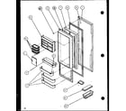 Amana SXD20JP-P7870124W refrigerator door (sbd20j/p7870126w) diagram