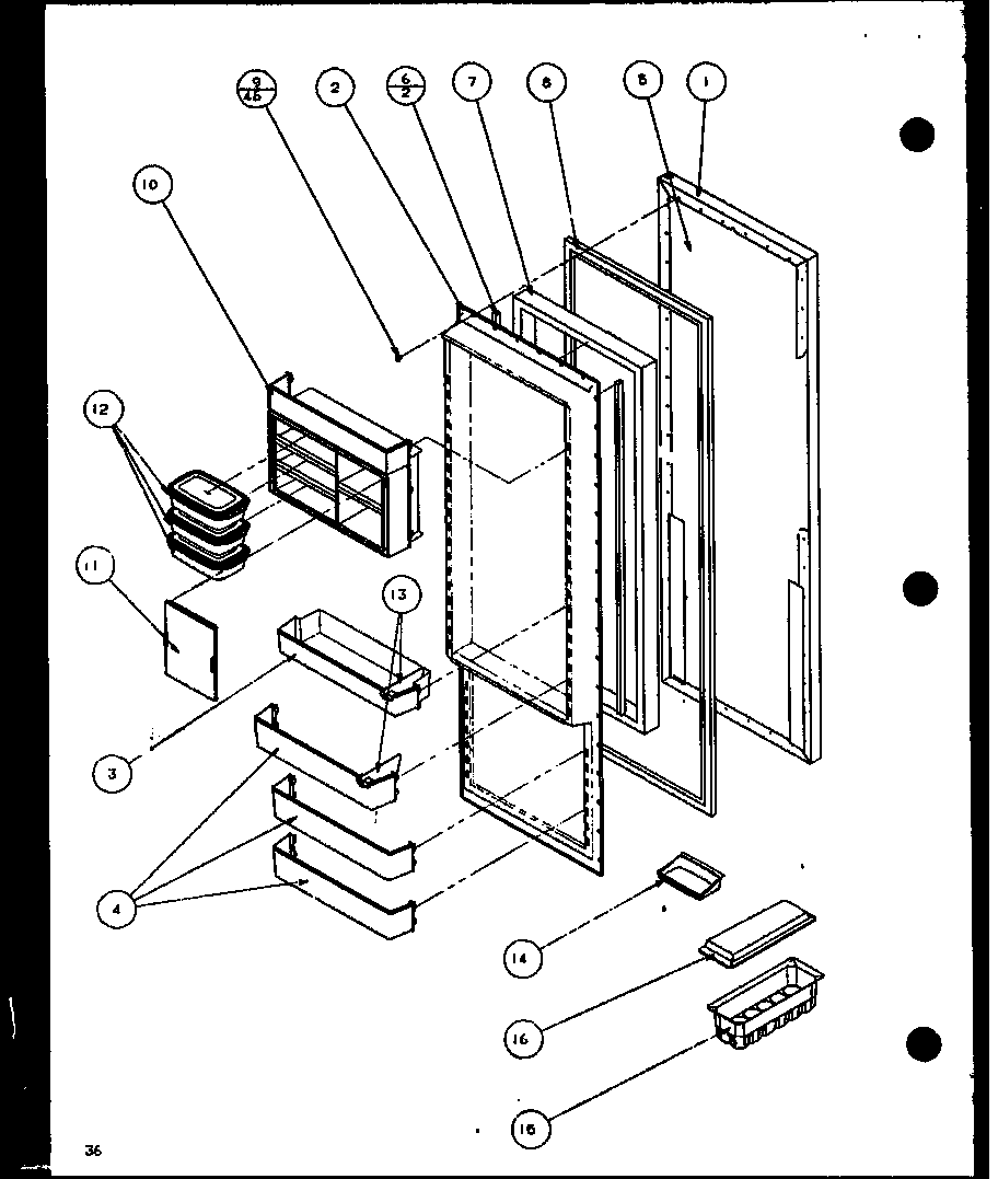 Refrigerator door (sbd20j/p7870126w)