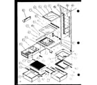 Amana SXD20JB-P7870131W refrigerator shelving and drawers (sbd20j/p7870126w) diagram