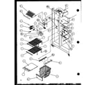 Amana SZD20J-P7870136W freezer shelving and refrigerator light diagram