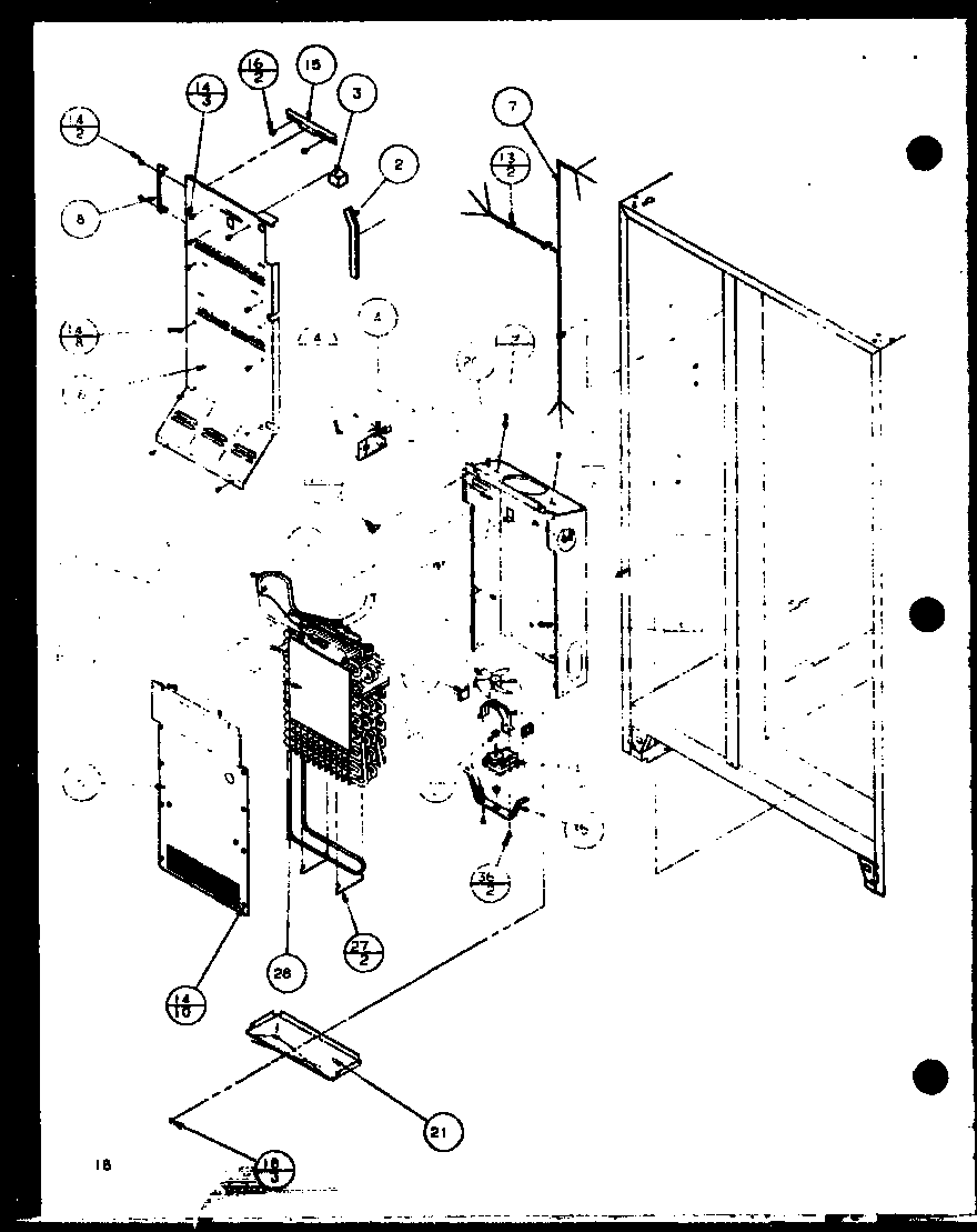 Evaporator and air handling