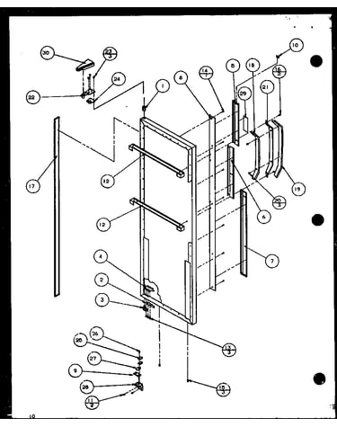 Refrigerator door (sl22jb/p1116005w) (sl22jb/p1116006w)