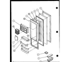 Amana SL22JB-P1116005W refrigeragerator door (sl22jb/p1116005w) (sl22jb/p1116006w) diagram