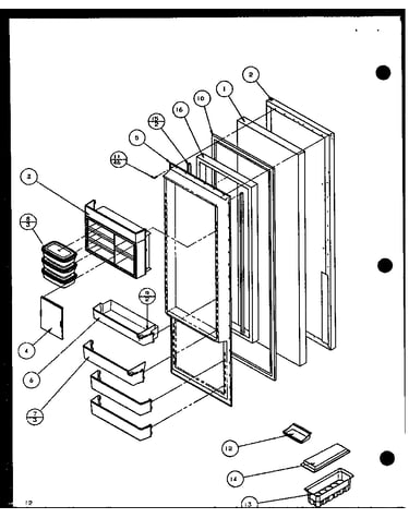 Refrigeragerator door (sl22jb/p1116005w) (sl22jb/p1116006w)