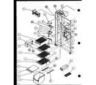 Amana SL22JB-P1116005W freezer shelving and refrigerator light (sl22jb/p1116005w) (sl22jb/p1116006w) diagram