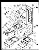 Refrigerator shelving and drawers (sl22jb/p1116005w) (sl22jb/p1116006w)