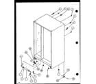 Amana SL25J-P1116207W rollers and cabinet back components (sl22jb/p1116005w) (sl22jb/p1116006w) diagram