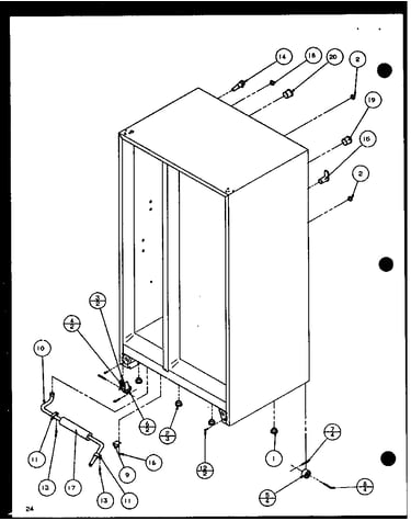 Rollers and cabinet back components (sl22jb/p1116005w) (sl22jb/p1116006w)