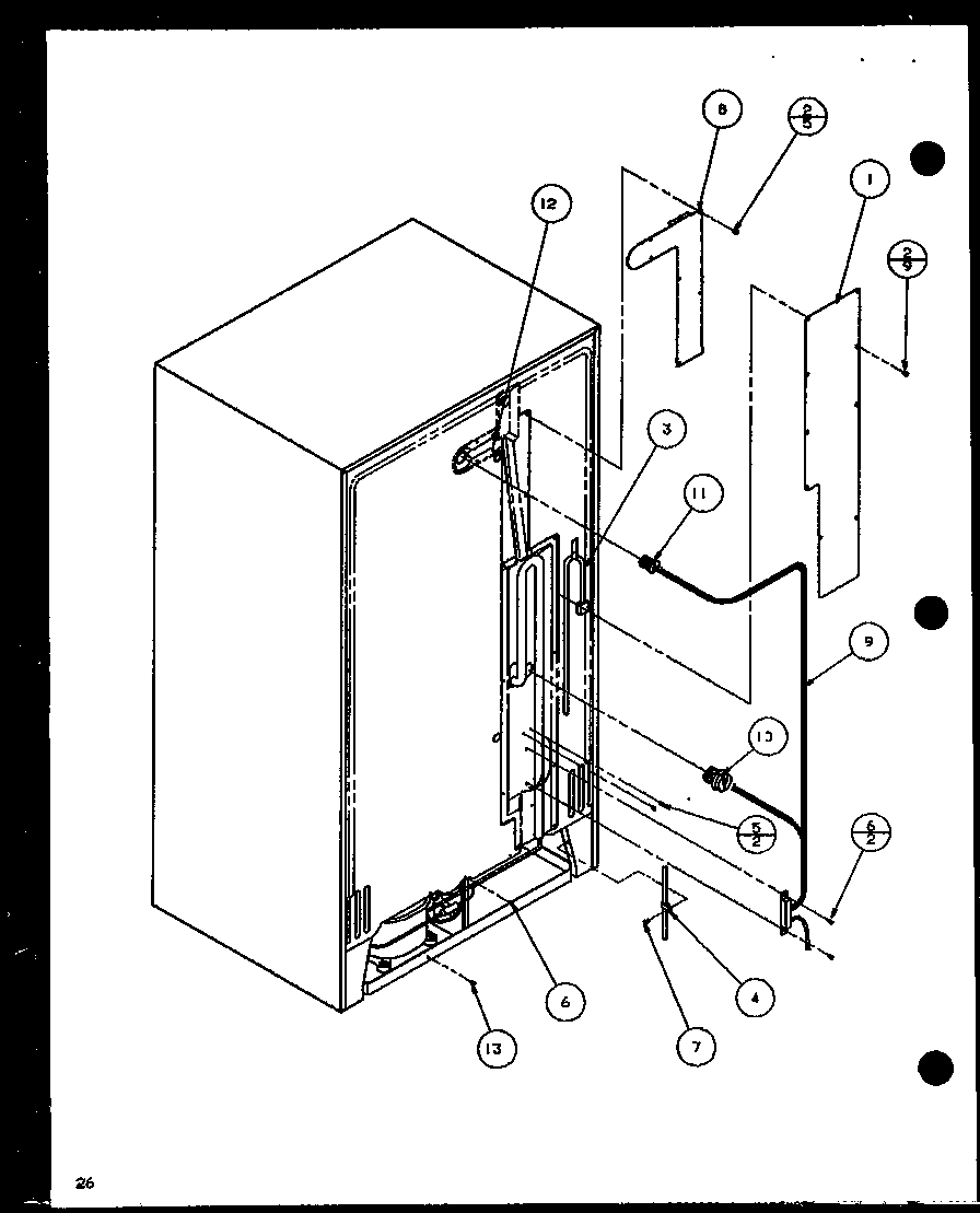 CABINET BACK COMPONENTS (SL22JB/P1116005W) (SL22JB/P1116006W)