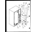 Amana SL25J-P1116207W cabinet back components (sl22jb/p1116005w) (sl22jb/p1116006w) diagram