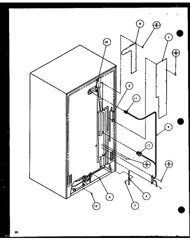 Cabinet back components (sl22jb/p1116005w) (sl22jb/p1116006w)