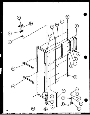 Freezer door (sl25j/p1116207w) (sl25j/p1116208w)