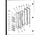 Amana SL25J-P1116207W freezer door (sl25j/p1116207w) (sl25j/p1116208w) diagram