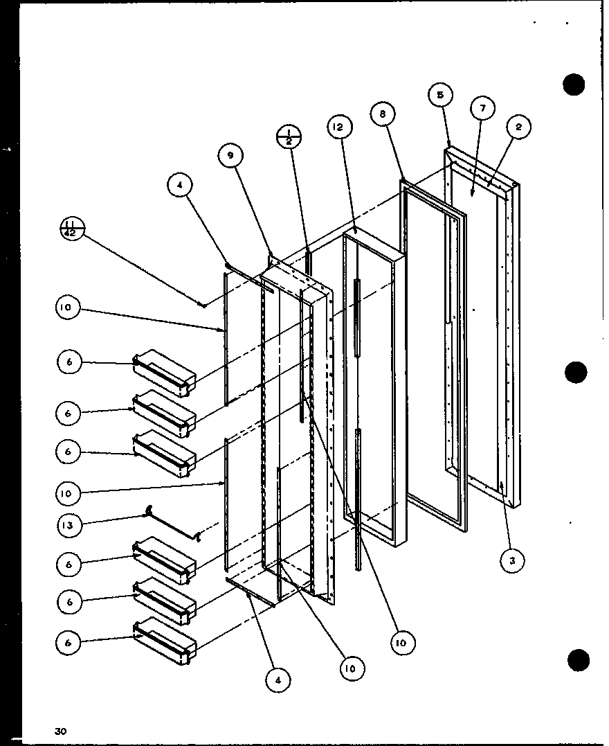 FREEZER DOOR (SL25J/P1116207W) (SL25J/P1116208W)