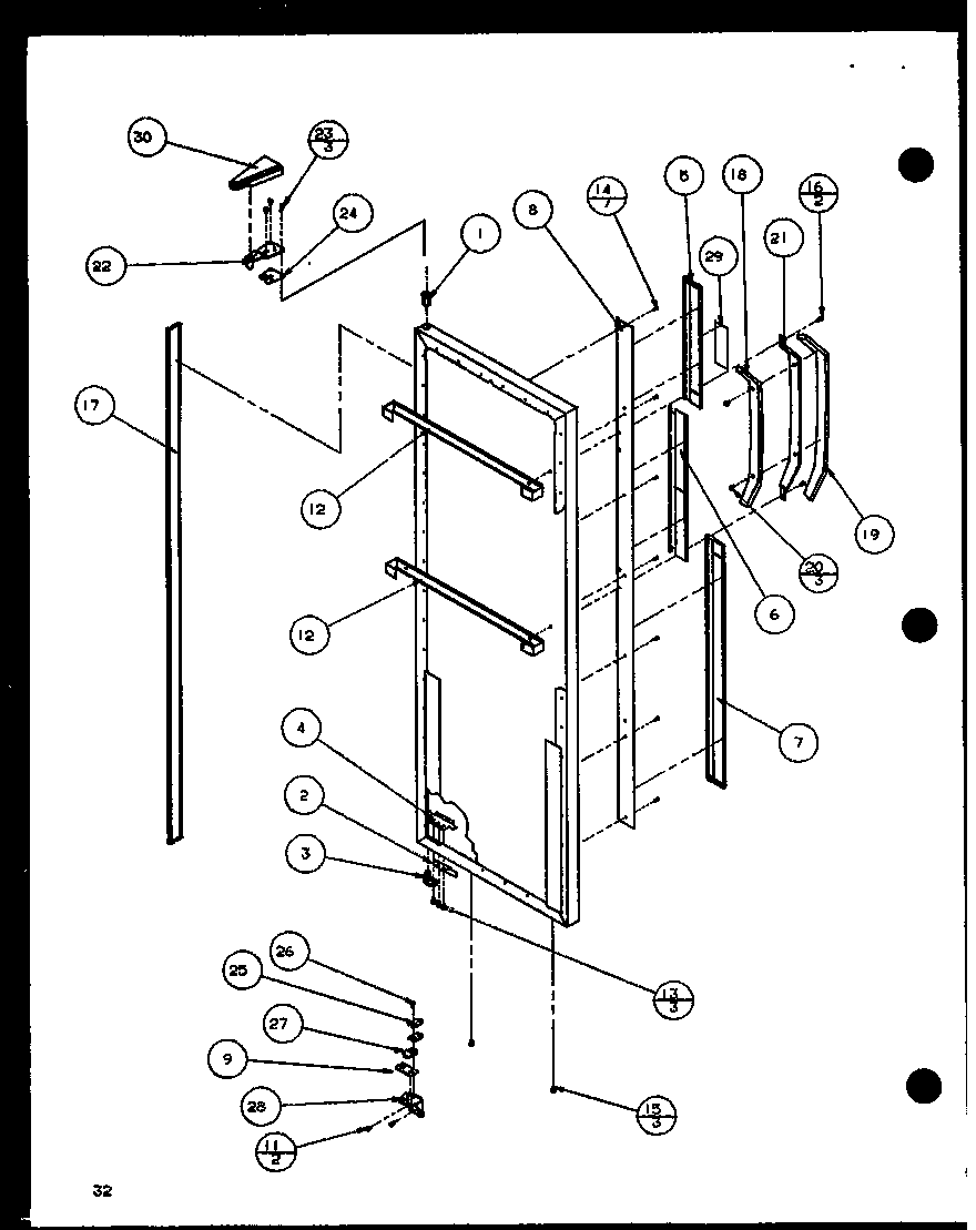 REFRIGERATOR DOOR (SL25J/P1116207W) (SL25J/P1116208W)