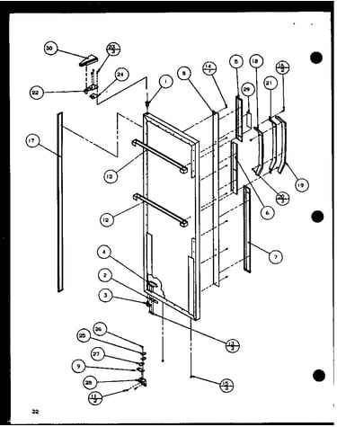 Refrigerator door (sl25j/p1116207w) (sl25j/p1116208w)