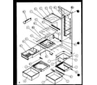 Amana SL22JB-P1116005W refrigerator shelving and drawers (sl25j/p1116207w) (sl25j/p1116208w) diagram