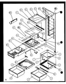 Refrigerator shelving and drawers (sl25j/p1116207w) (sl25j/p1116208w)
