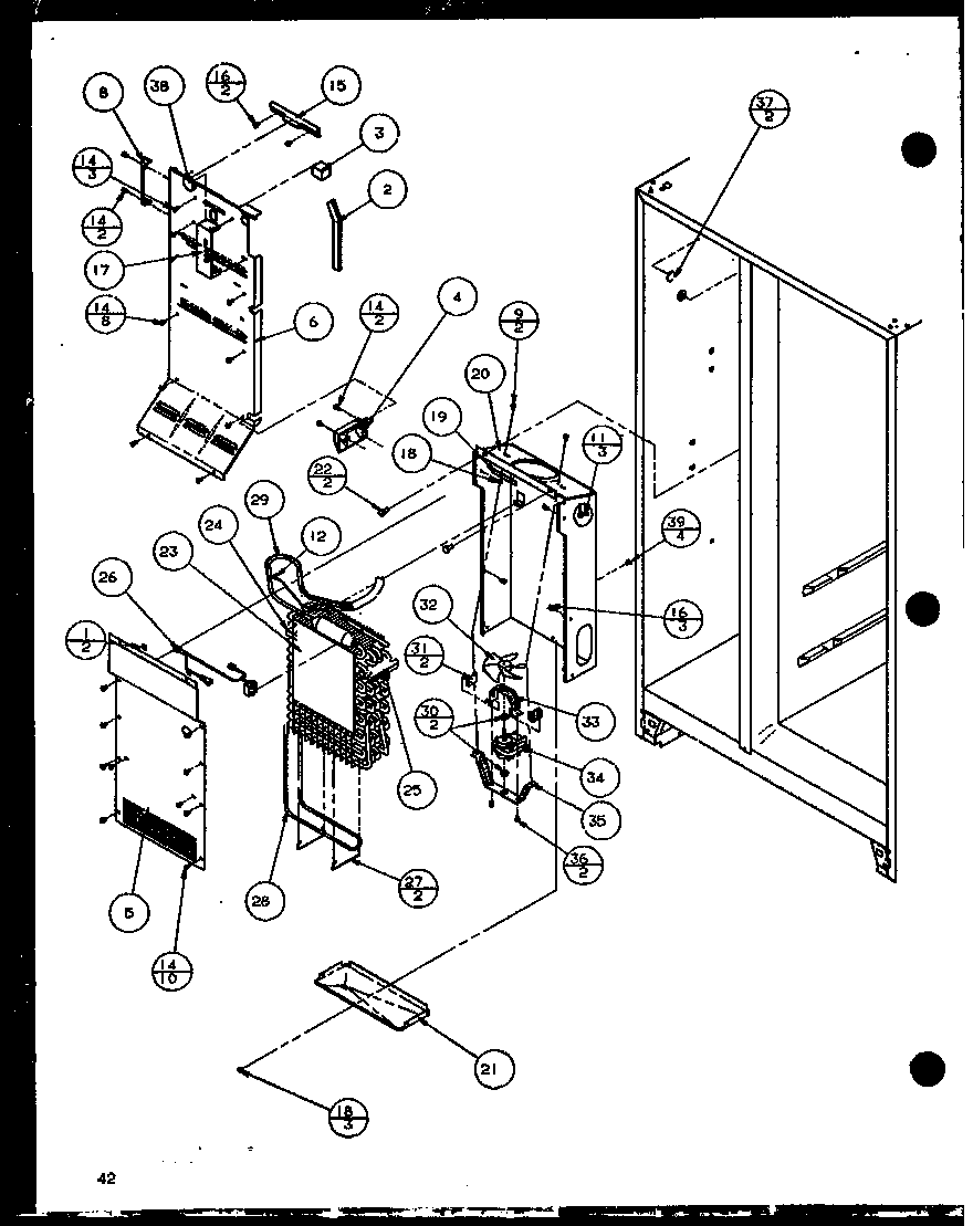 FREEZER EVAPORATOR AND AIR HANDLING (SL25J/P1116207W) (SL25J/P1116208W)