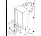 Amana SL22JB-P1116005W rollers and cabinet baccomponents (sl25j/p1116207w) (sl25j/p1116208w) diagram