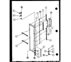Amana SX25J-P1116205W freezer door hinge and trim parts (sx22j/p1116003w) (sx22j/p1116004w) (sx25j/p1116205w) (sx25j/p1116206w) diagram