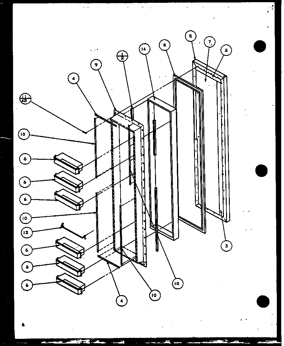 FREEZER DOOR (SX22J/P1116003W) (SX22J/P1116004W) (SX25J/P1116205W) (SX25J/P1116206W)