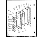 Amana SX25J-P1116206W freezer door (sx22j/p1116003w) (sx22j/p1116004w) (sx25j/p1116205w) (sx25j/p1116206w) diagram