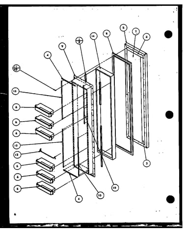 Freezer door (sx22j/p1116003w) (sx22j/p1116004w) (sx25j/p1116205w) (sx25j/p1116206w)