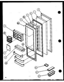 Refrigerator door (sx22j/p1116003w) (sx22j/p1116004w) (sx25j/p1116205w) (sx25j/p1116206w)
