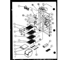 Amana SX22J-P1116003W freezer shelving and refrigerator light (sx22j/p1116003w) (sx22j/p1116004w) (sx25j/p1116205w) (sx25j/p1116206w) diagram