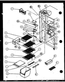 Freezer shelving and refrigerator light (sx22j/p1116003w) (sx22j/p1116004w) (sx25j/p1116205w) (sx25j/p1116206w)